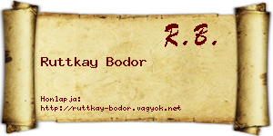 Ruttkay Bodor névjegykártya